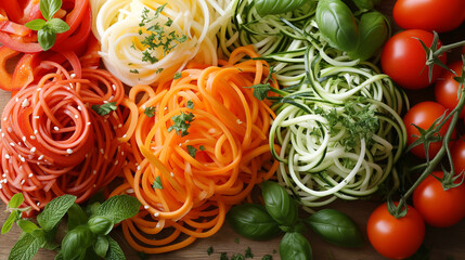 Vegetable spiralizing for healthy eating. 