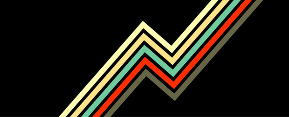 retro vintage 70s style stripes background poster lines. shapes vector design graphic 1970s retro background. abstract stylish 70s era line frame illustration. banner, cover, poster, backdrop.