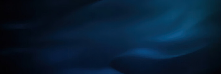 Black dark azure cobalt sapphire blue abstract background. Color gradient. Geometric shape. Wave, wavy curved line. Rough grunge grain noise. Light neon metallic shine shimmer bright. Design