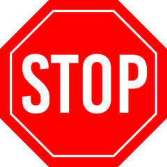 stop sign isolated on white
