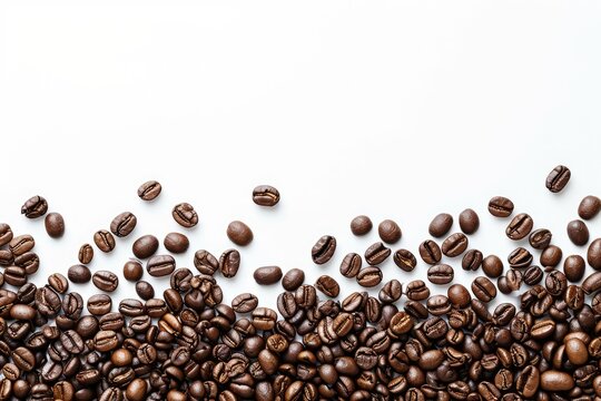 White background with coffee beans © The Big L