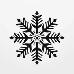 White and dark snowflake clip art, white background