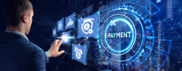 E-payment electronic concept.