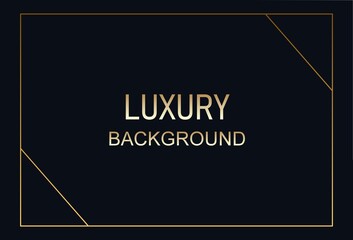 Luxury Black Background With a golden color frame, perfect for templates, brochures, business cards, banners or wallpapers. elegant design