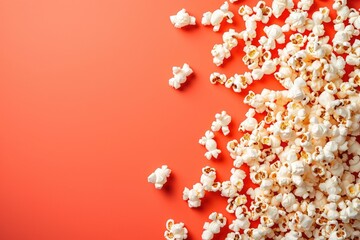 Popcorn on a colored backdrop