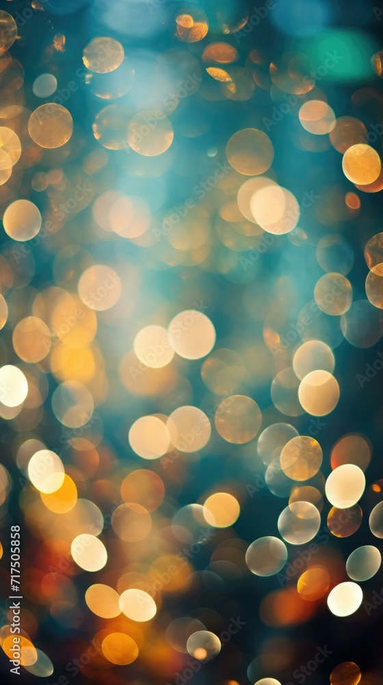 Poster abstract bokeh light background with blurred bokeh effect. generative ai.