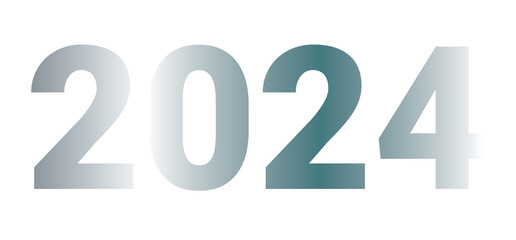 the number two thousand and twenty-four with combined color gradations which refers to an aesthetic and harmonious color combination
