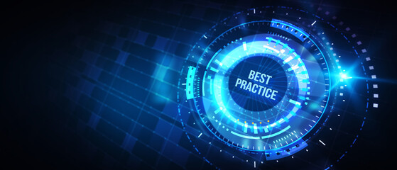 Business, Technology, Internet and network concept. BEST PRACTICE successful business concept. 3d illustration