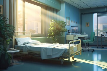 Interior of a hospital room