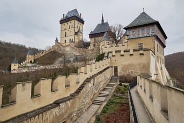 Fototapeta premium Karlstejn famous gothic Bohemian castle near Prague capital of Czech Republic