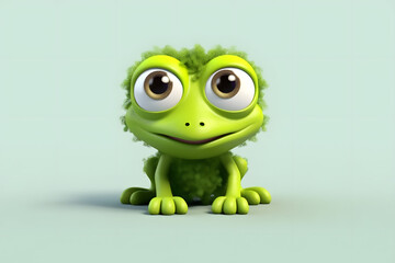 Fototapeta premium 3d rendering cute Frog cartoon