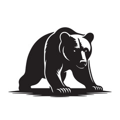 Fototapeta premium Big Bear With Paw Lifted