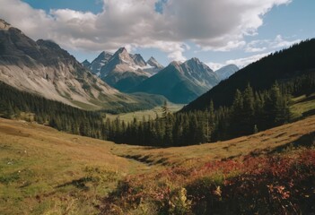 Obraz premium Beautiful Nature Norway natural landscape. lovatnet lake Lodal valley.