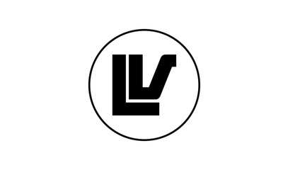 Alphabet letters Initials Monogram logo LV Initial, LV letter. Vector Template LV letter logo.
