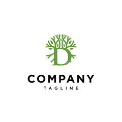 Fototapeta premium Letter D Tree Logo icon vector template.eps