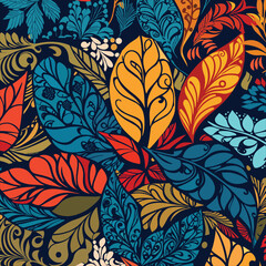 Asthetic colorful abstract leaf background