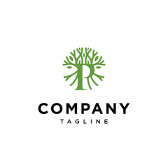 
Letter P Tree Logo icon vector template.eps
