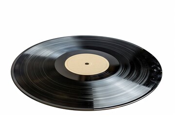 Vinyl record on white background