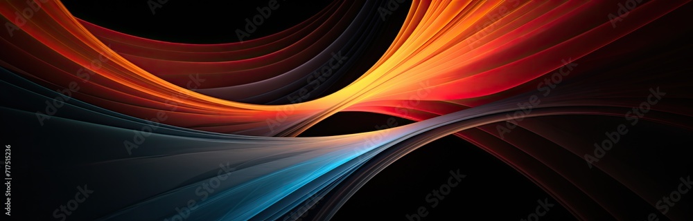 Poster A futuristic abstract background adorned with neon pink and blue glowing lines, creating dynamic high-speed wave patterns.
