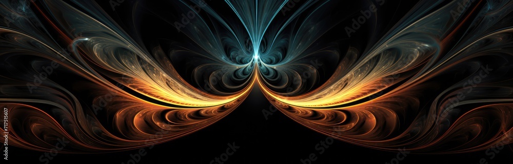 Poster a visually captivating scene featuring high-speed neon wave lines in pink and blue, contributing to 