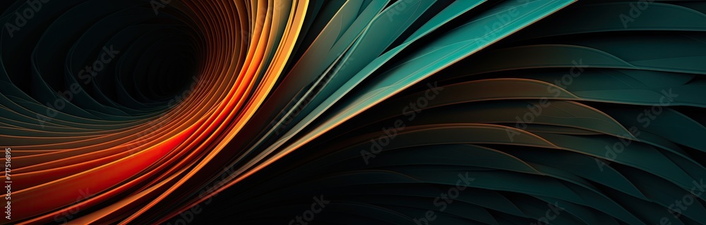 Poster a visually captivating abstract futuristic background featuring neon pink and blue glowing lines in 