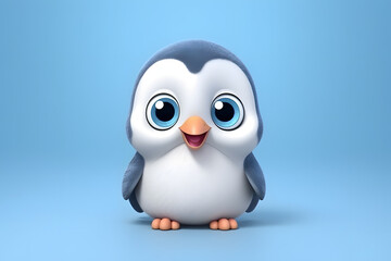 Obraz premium 3d rendering cute Penguin cartoon