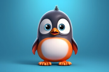 Obraz premium 3d rendering cute Penguin cartoon