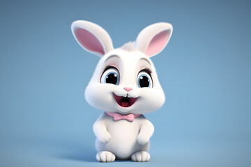 Obraz na płótnie Canvas 3d rendering cute Rabbit cartoon