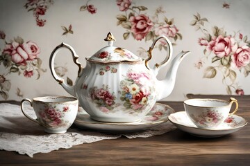 Obraz na płótnie Canvas teapot and cup