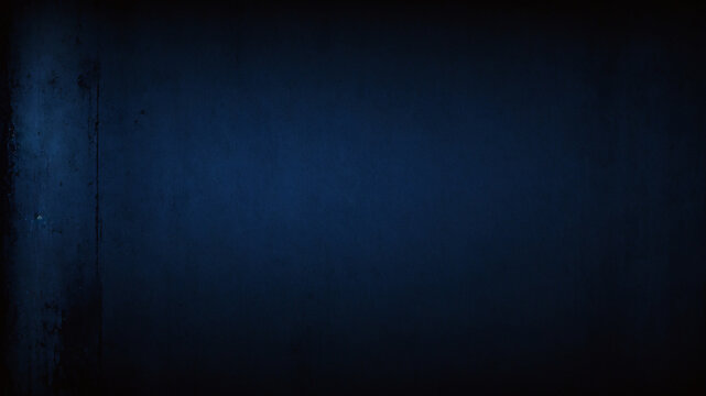 Fondo abstracto azul zafiro cobalto azul oscuro negro. Degradado de colores. Forma geometrica. Onda, l&iacute;nea curva ondulada. Ruido &aacute;spero del grano del grunge. El brillo met&aacute;lico de ne&oacute;n claro brilla in