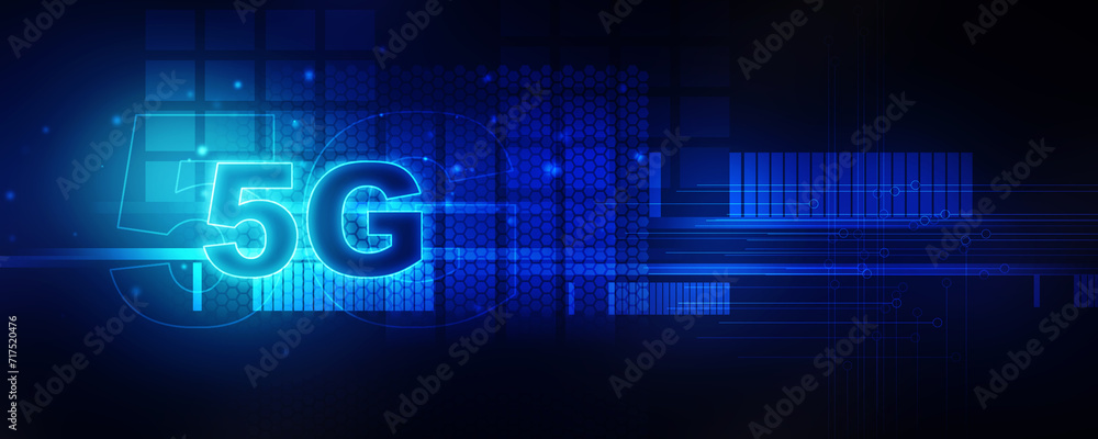 Poster 2d rendering 5g network 5g connection