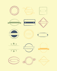 Simple Logo Stamp With Lined Brush Template Set