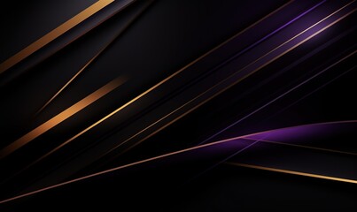 A black background with golden yellow and purple lines
