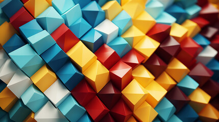 Photo_3D_geometric_abstract_hexagonal_background