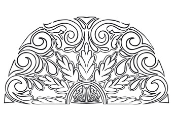 Decorative abstract element for decorating, creating prints or stencils. Vector illustration
