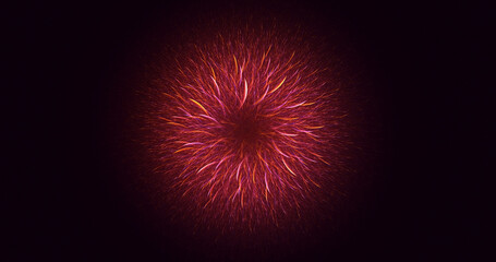 3D manual rendering abstract round hole light background