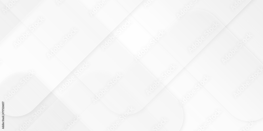 Wall mural abstract white and grey modern seamless background,geometric background with squares in bright light