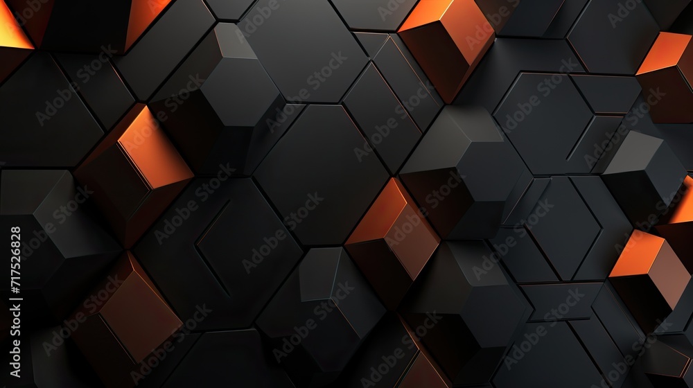 Aufkleber a stylish modern background adorned with hexagons in shades of grey and red, offering a visually app