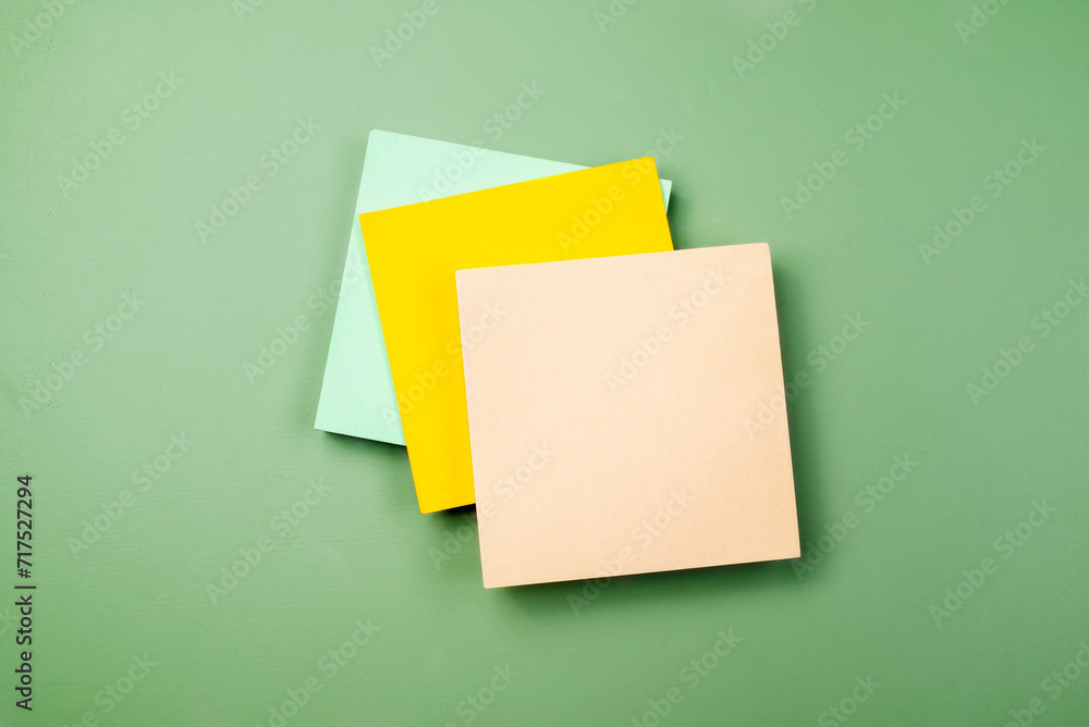 Poster closeup view of a stack of empty notepaper