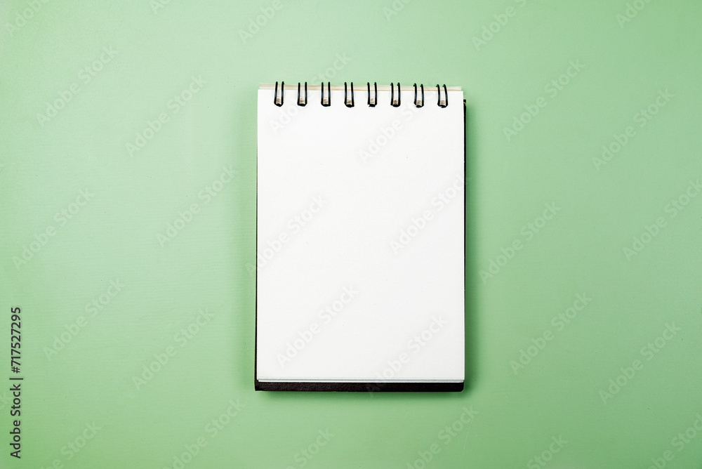 Poster closeup view of the empty notebook