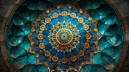 Islamic art background. Generative AI 