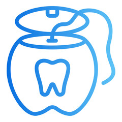 dental floss gradient icon