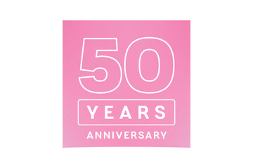 50 years anniversary vector icon, logo. Graphic design element with number
