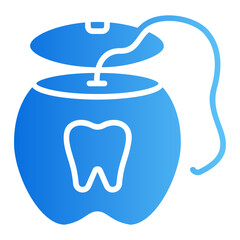 dental floss gradient icon