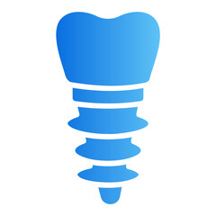 dental implant gradient icon