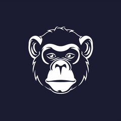 Naklejka premium monkey minimalist logo