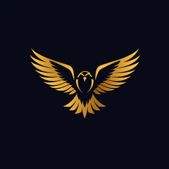 Golden Eagle Logo on Black Background