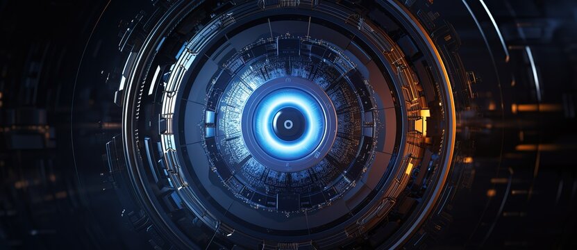 A background with a circle concept depicting sophisticated technology. generative AI