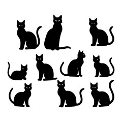 cat silhouette design vector design illustration