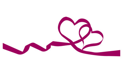 pink ribbon with heart, purple heart ribbon